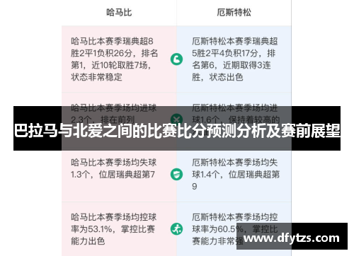 巴拉马与北爱之间的比赛比分预测分析及赛前展望